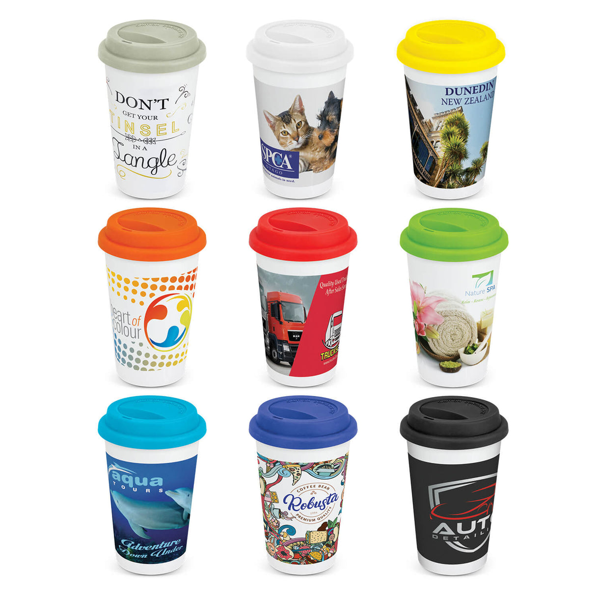 Aztec Double Wall Coffee Cup 350ml - Full Colour Printed