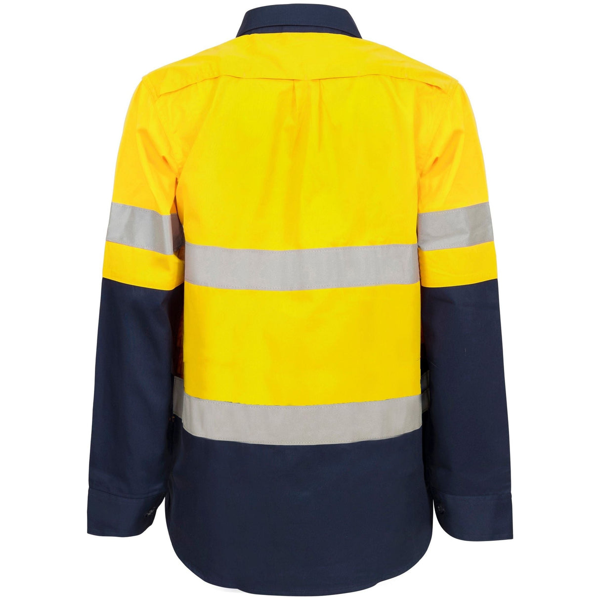 WSL601 Workcraft Maternity Lightweight Hi Vis Long Sleeve Vented Reflective Cotton Drill Shirt With Tape