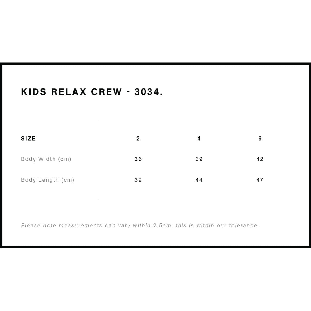 3034 Kids Relax Crew Jumper