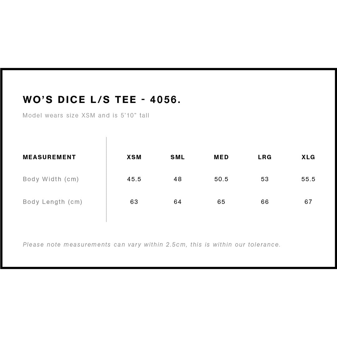 4056 AS Colour Wo's Dice Tee Long Sleeve Ladies