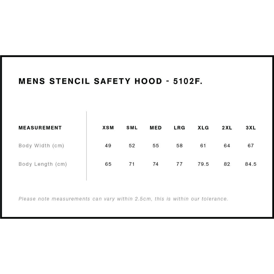 5102F AS Colour Stencil Hi Vis Hoodie