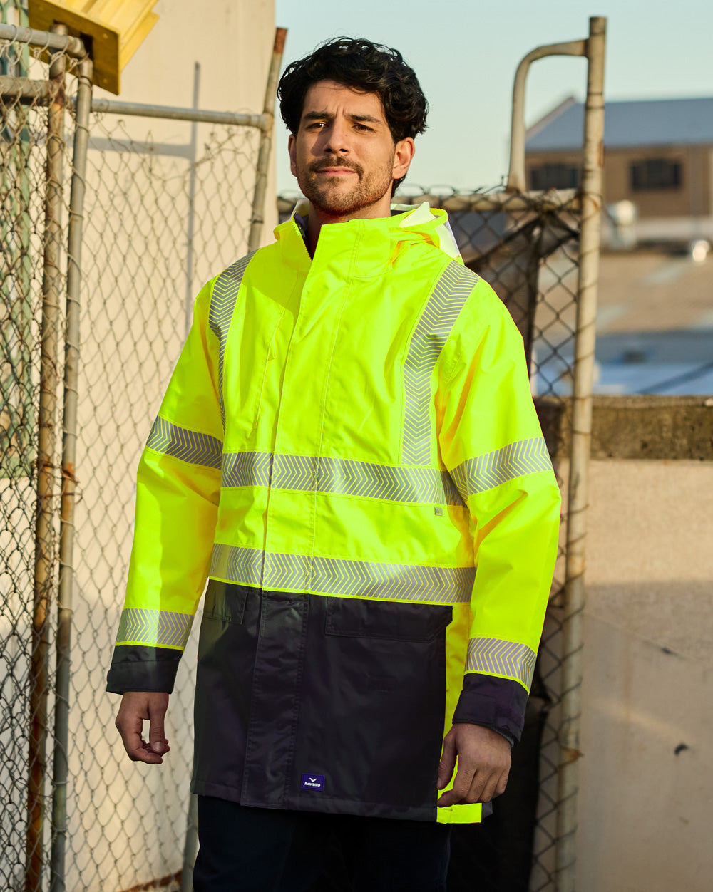Hi-Vis Barassi Jacket - FL YEL/NAV