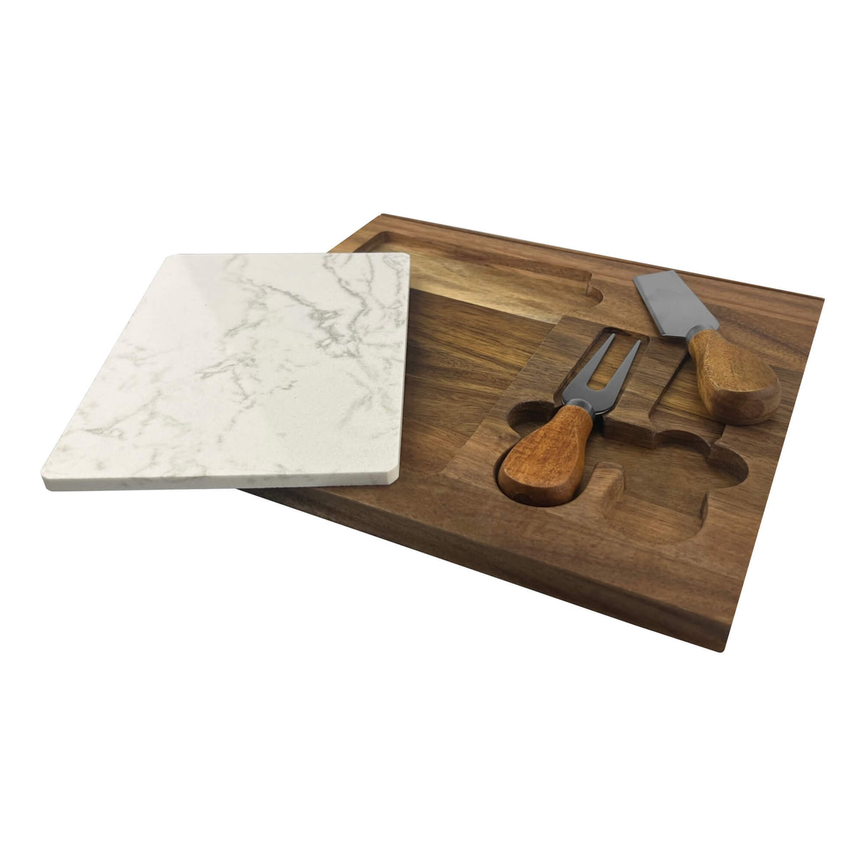 Marble Cheeseboard & Knife Set - Engraved
