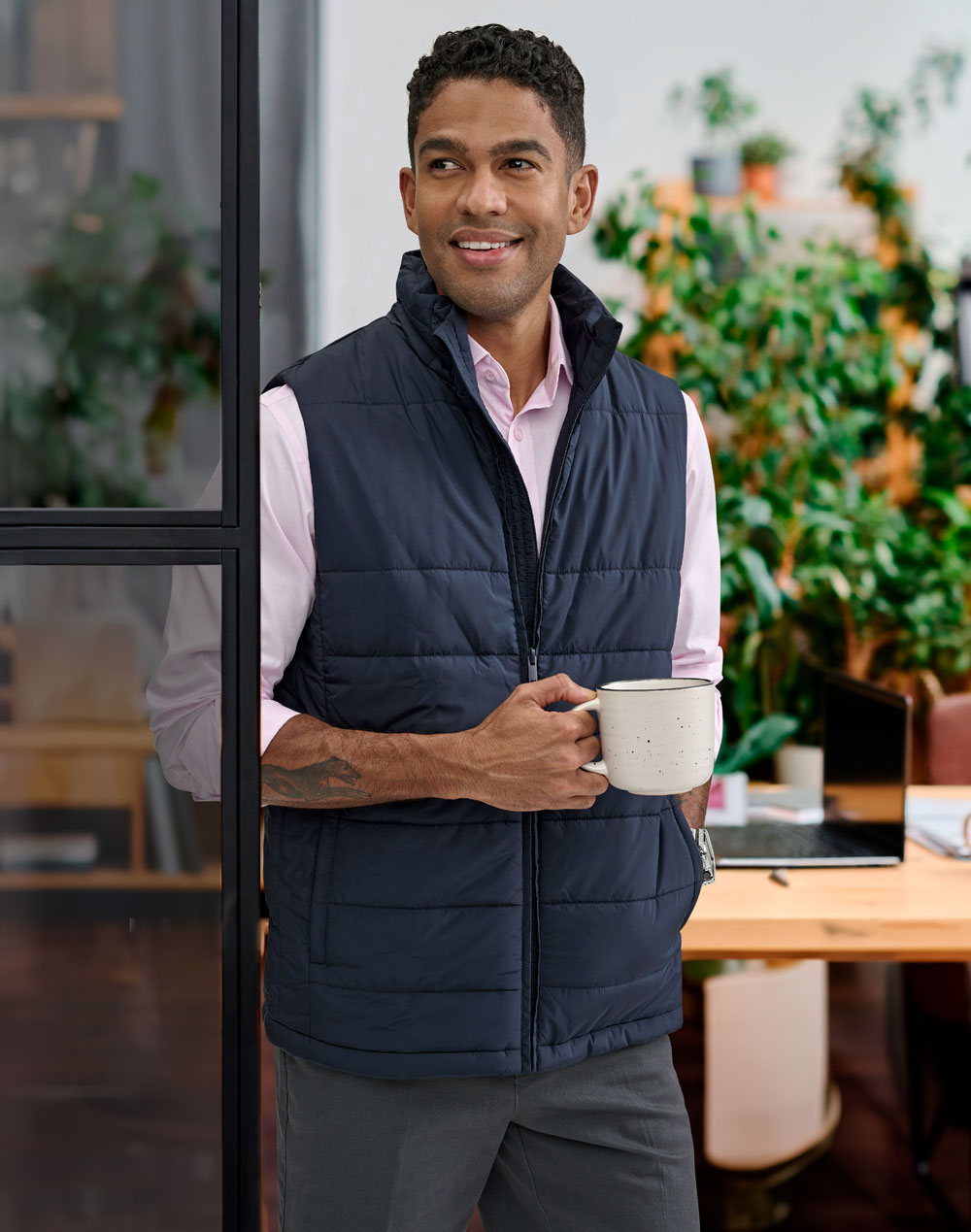 JK61 Sustainable Insulated Puffer Vest (3D CUT) Men's