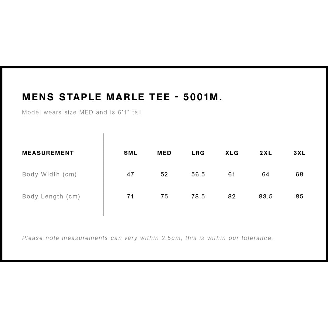 5001M AS Colour Staple Marle Tee
