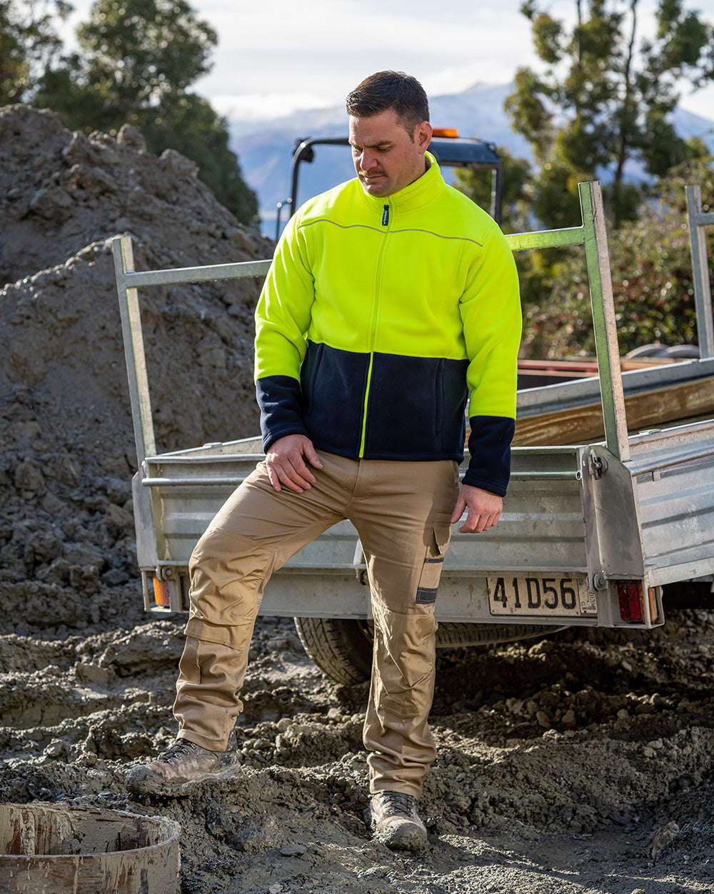 Rainbird Lumber Sherpa Jacket - Yellow/Navy