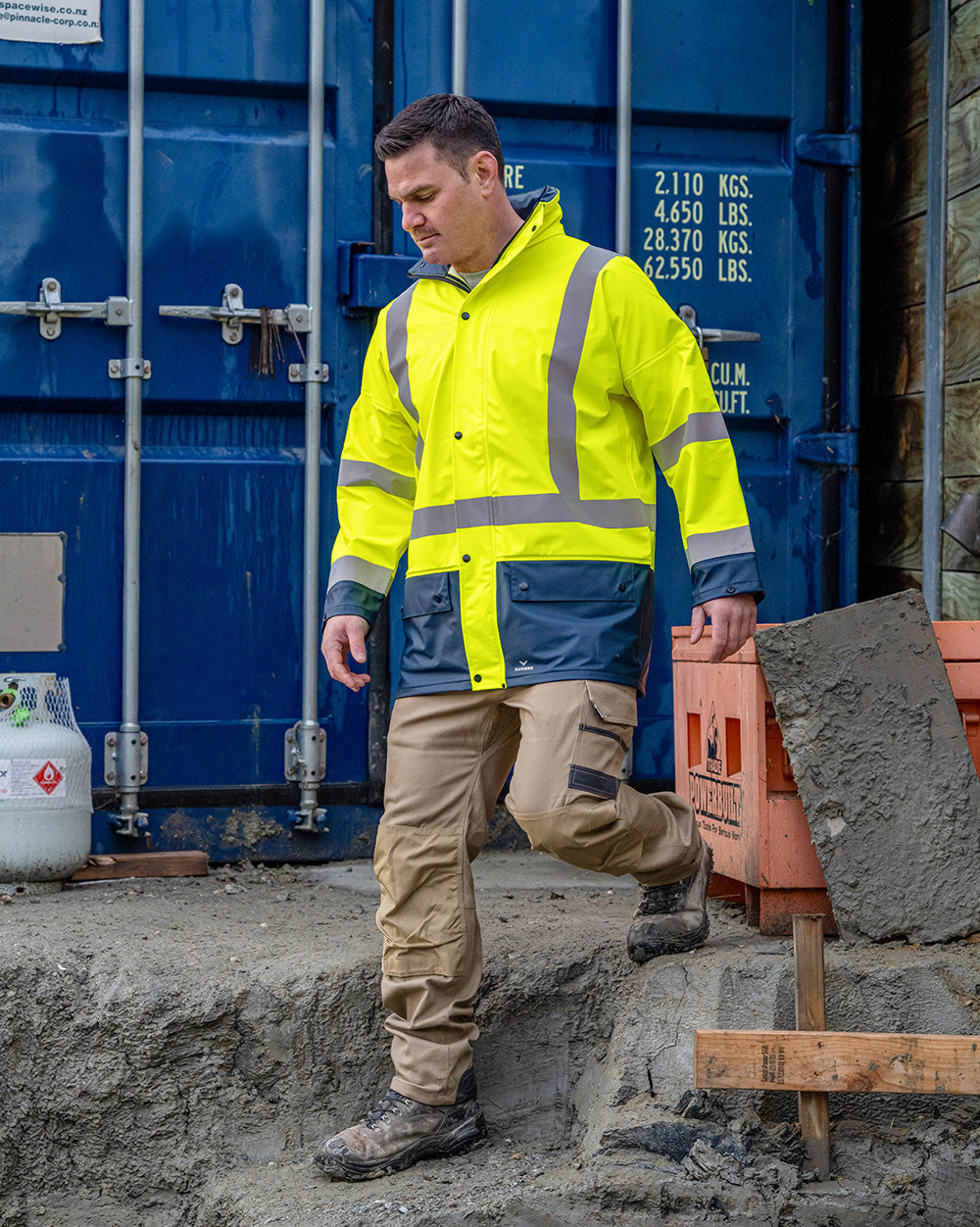 Rainbird Shelter Bio-Motion Rain Jacket - Yellow/Navy