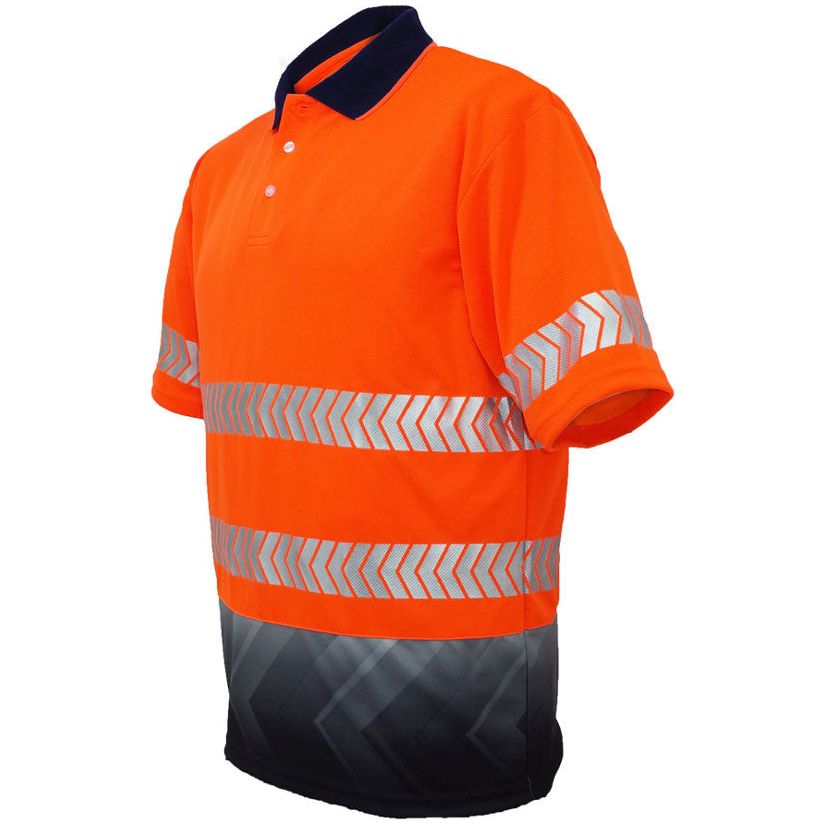 SP0723 Bocini Hi Vis Sublimated Reflective Polo Short Sleeve
