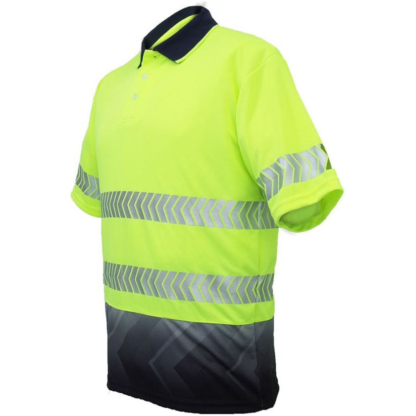 SP0723 Bocini Hi Vis Sublimated Reflective Polo Short Sleeve