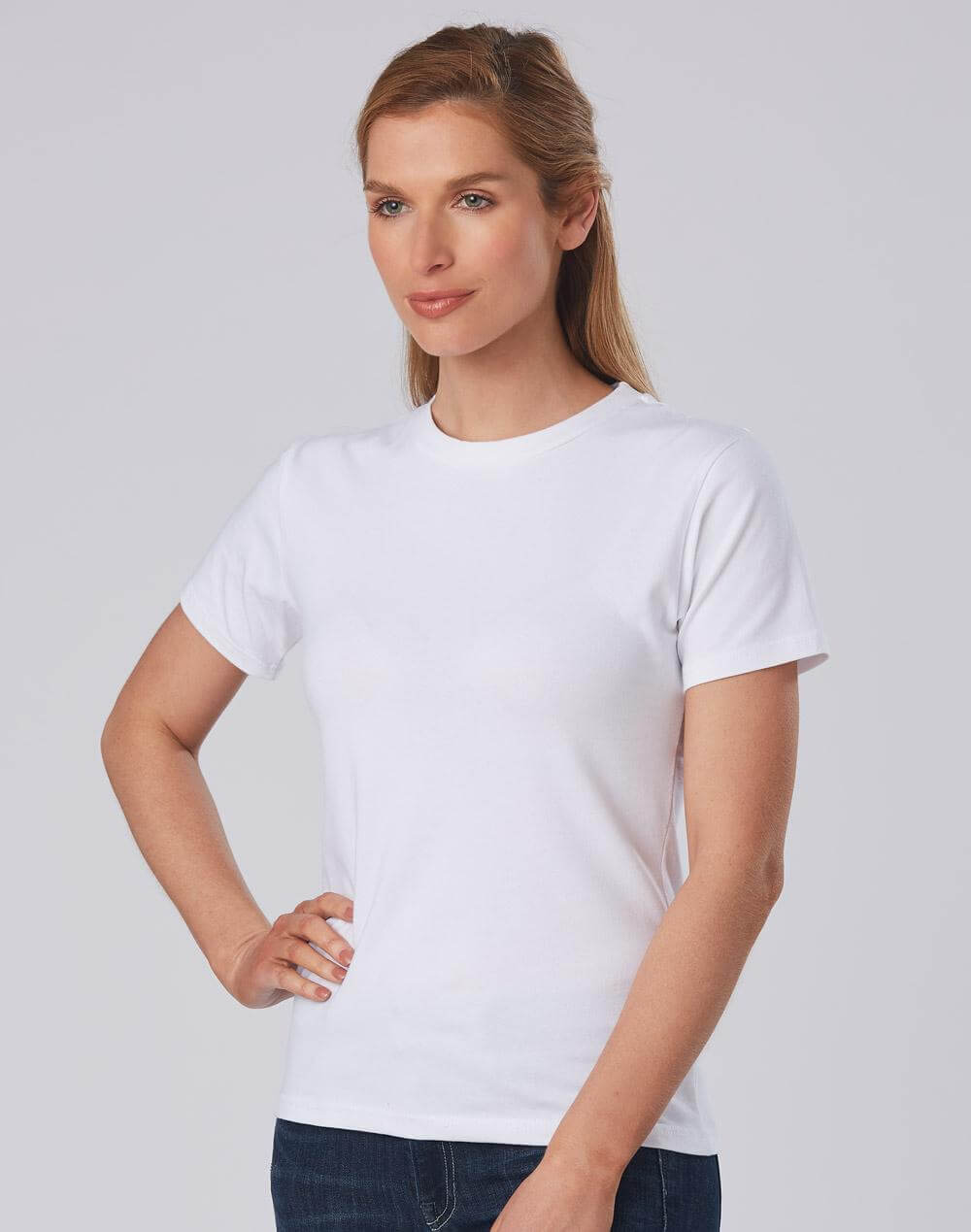 TS15 Cotton Stretch Fitted Tee Ladies