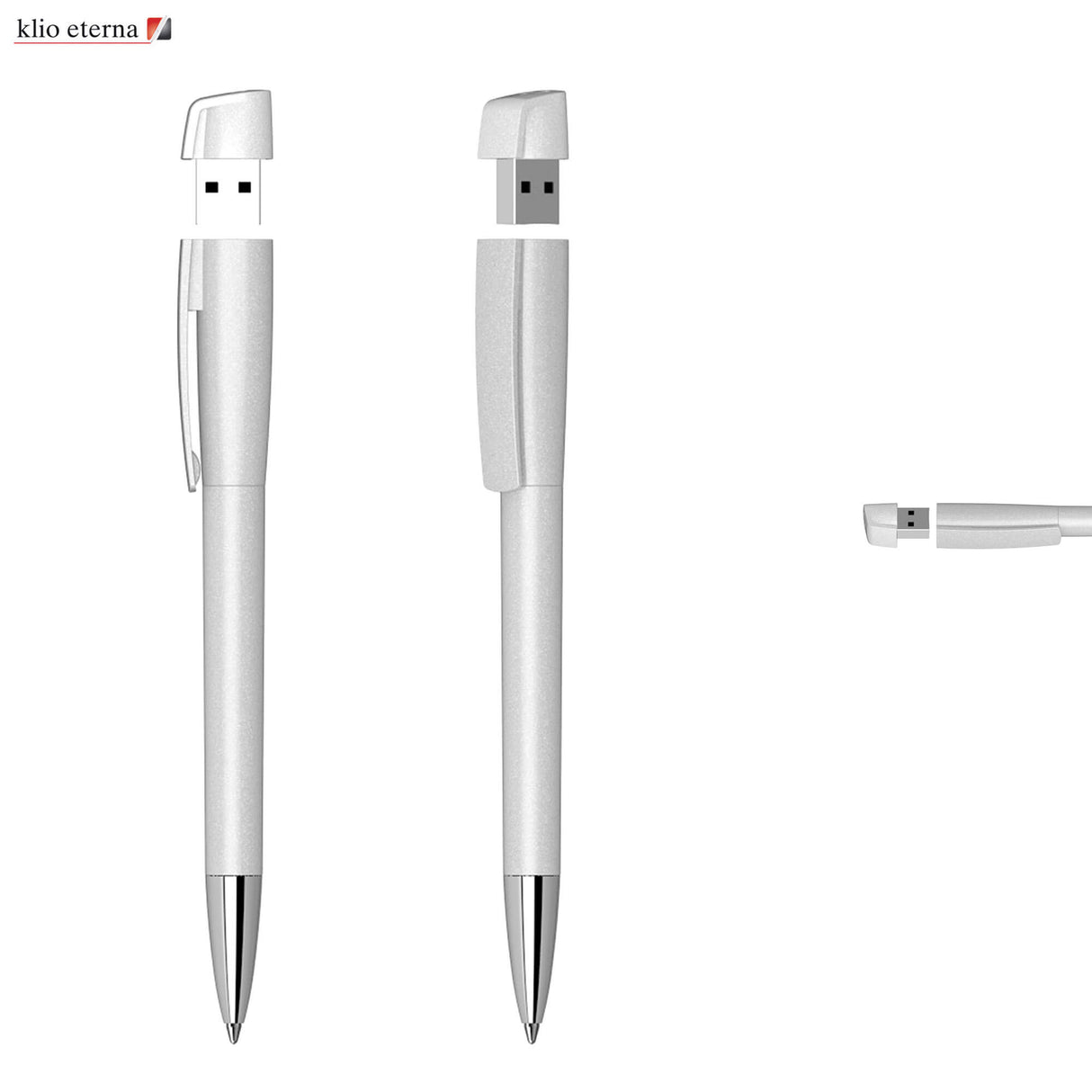 Klio® USB Pen 16GB Metallic Silver - Printed