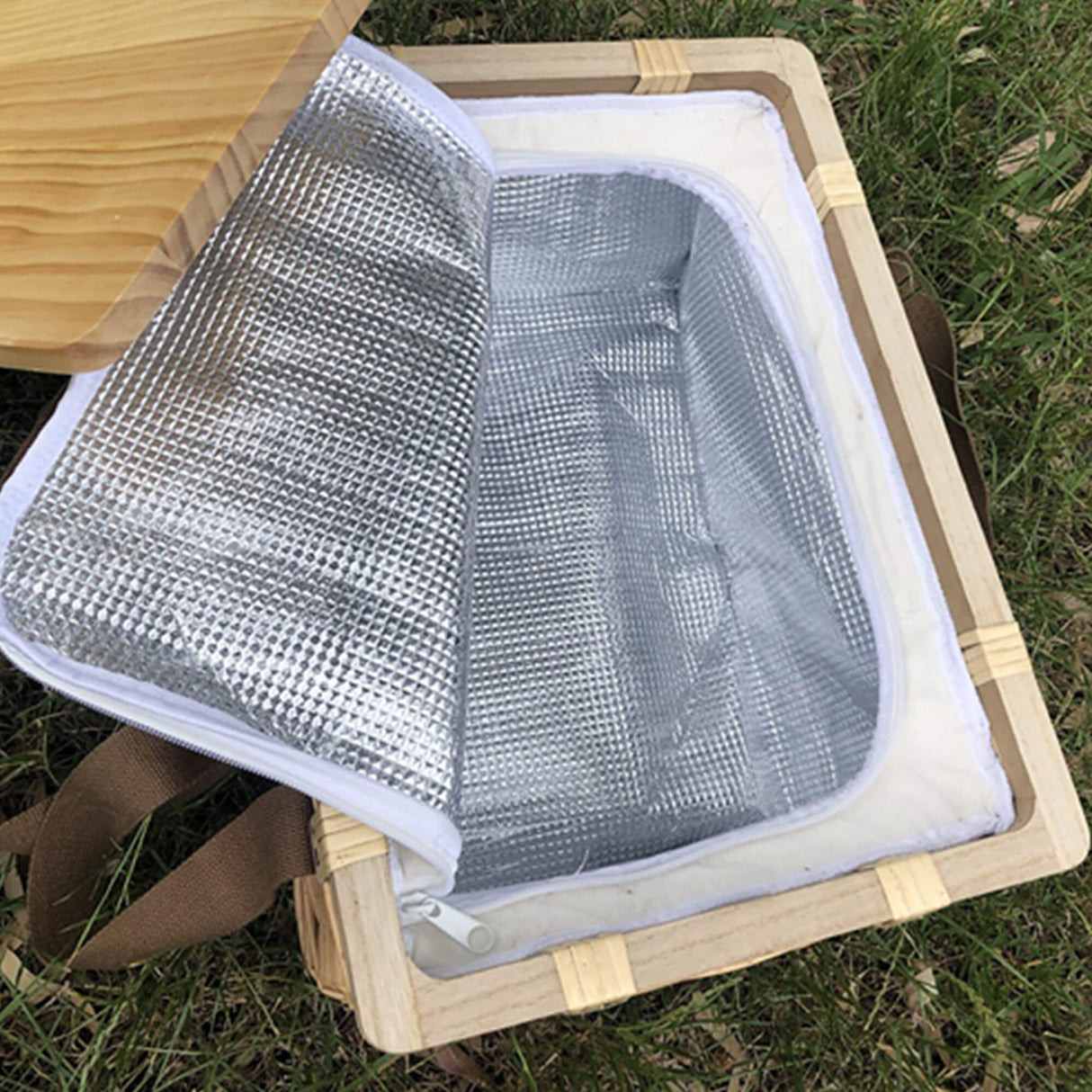 Wicker Picnic Cooler Basket - Engraved