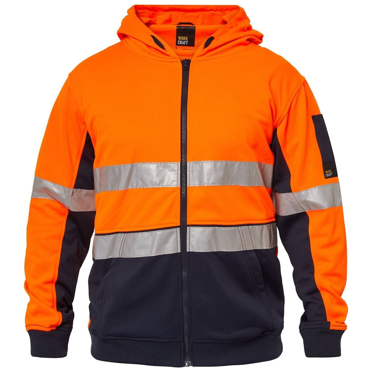 WT8011 Workcraft Hi Vis Hoodie With Reflective Tape