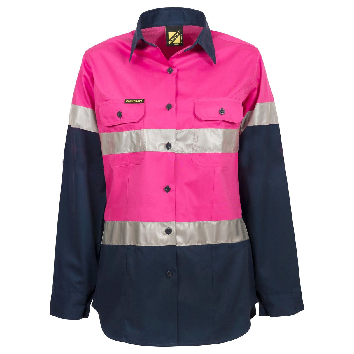 WSL503 - Workcraft Ladies Lightweight Hi Vis Long Sleeve Shirt
