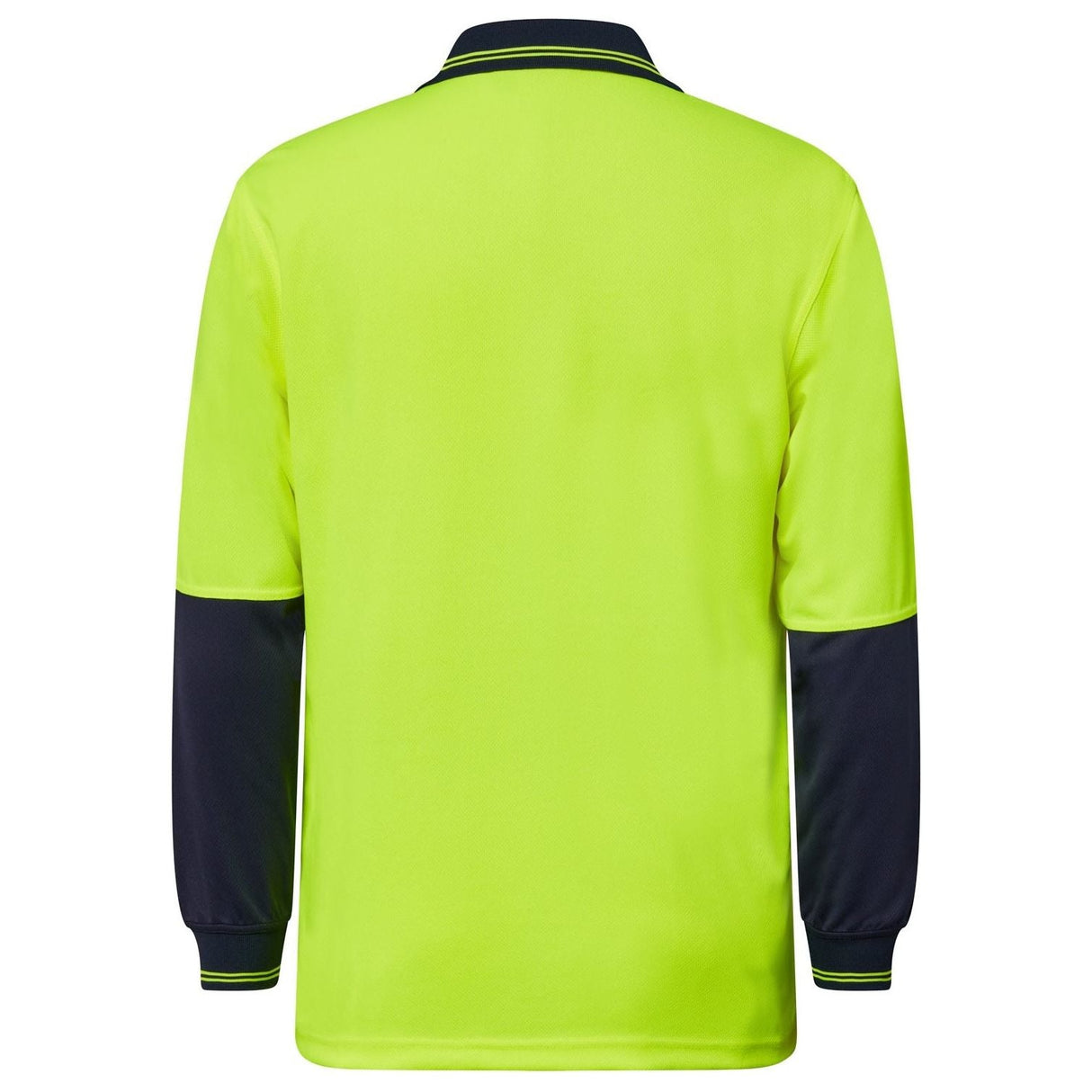 WSP202 Workcraft Hi Vis Two Tone Long Sleeve Micromesh Polo With Pocket