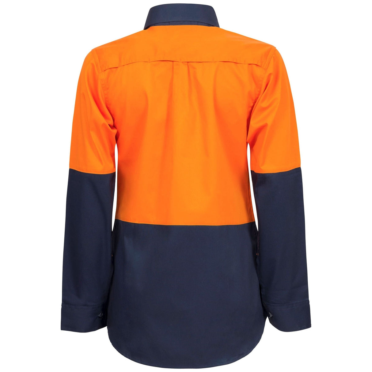 WSL502 Workcraft Ladies Lightweight Hi Vis Long Sleeve Vented Cotton Drill Shirt