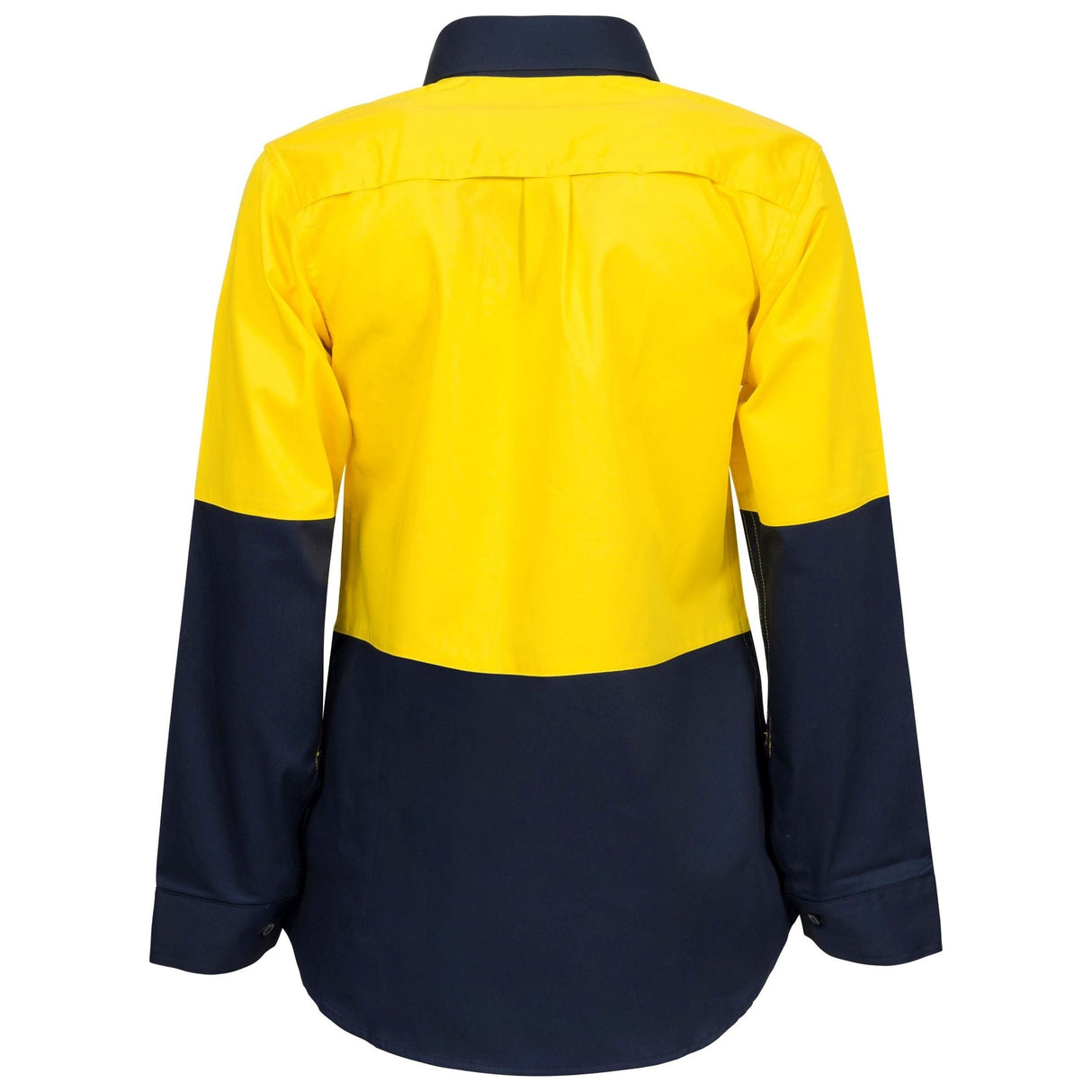WSL502 Workcraft Ladies Lightweight Hi Vis Long Sleeve Vented Cotton Drill Shirt