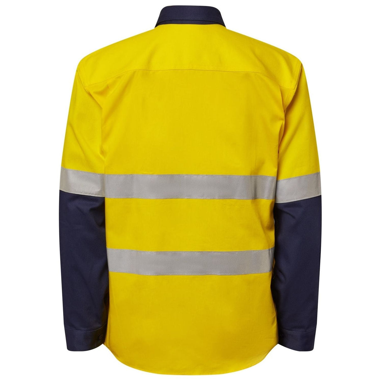 WS6031 Workcraft Heavy Duty Hybrid Two Tone Half Placket Cotton Drill Shirt With Guesset Sleeves And CSR Reflective Tape