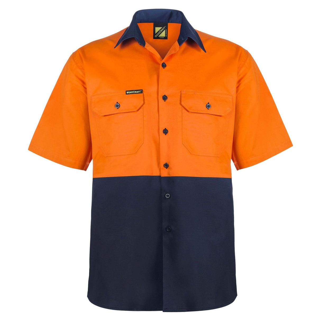 WS4248 Workcraft Lightweight Hi Vis Vented Cotton Drill Shirt