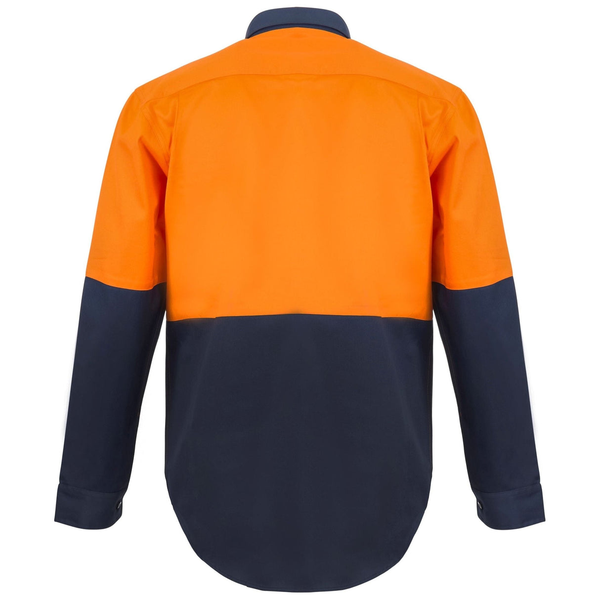 WS4254 Workcraft Heavy Duty Hybrid Two Tone Half Placket Cotton Drill With Gusset Sleeves