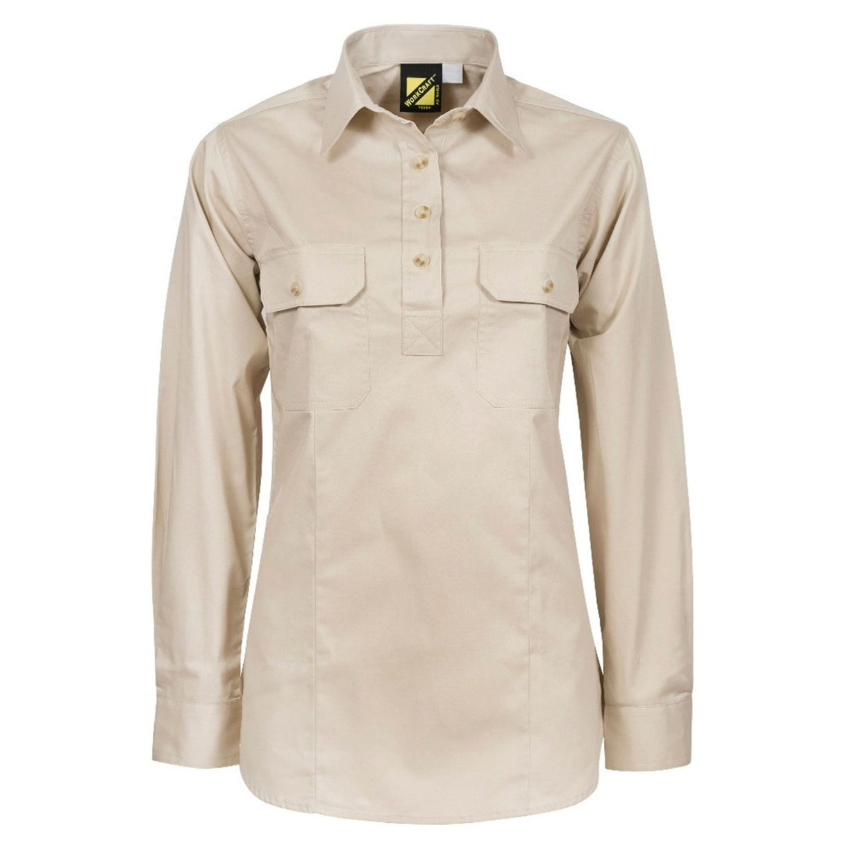 WSL505 Ladies Lightweight Half Placket Shirt - Long Sleeve
