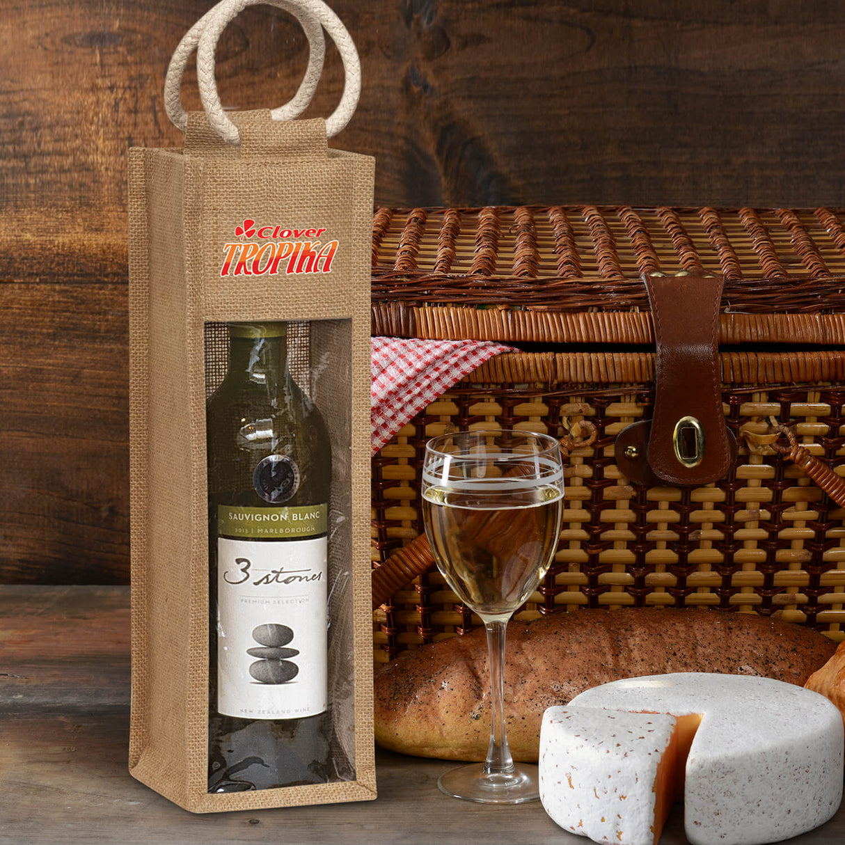 Jute Wine Carrier - Full Colour