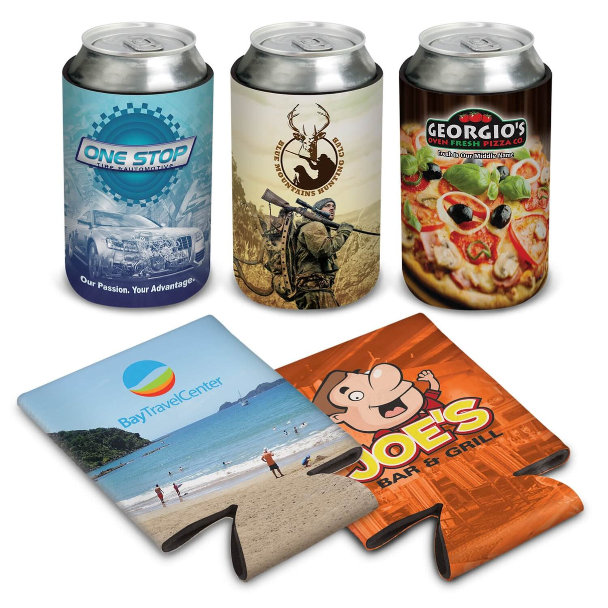 Flat Packed Stubby Holder - Full Colour