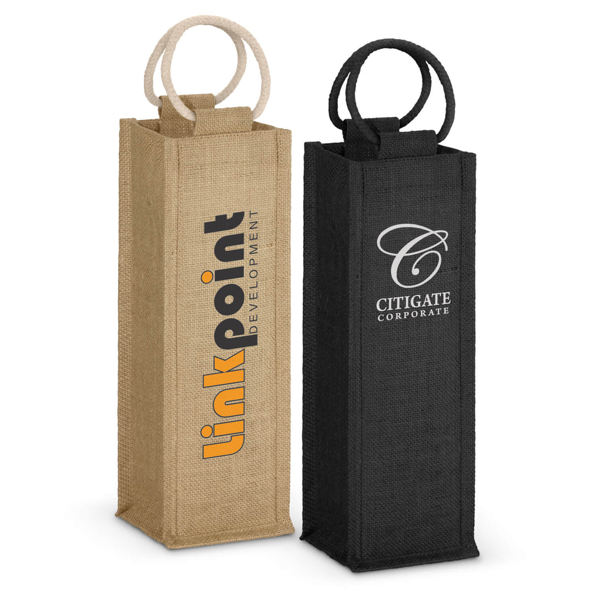 Jute Wine Carrier - Printed