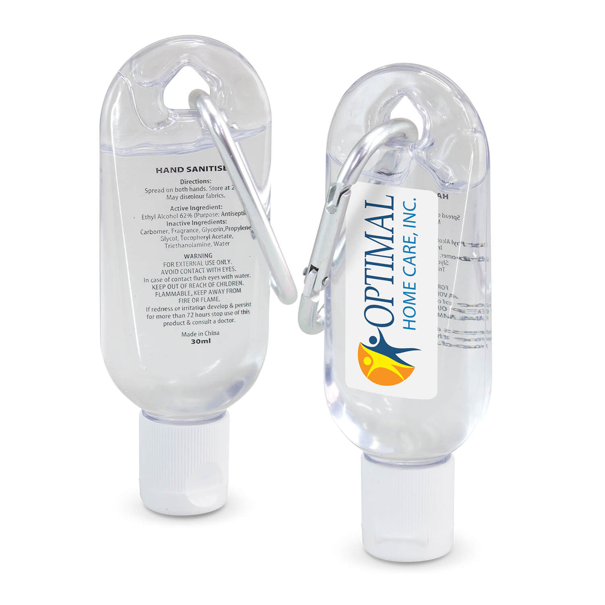 30ml Carabiner Hand Sanitiser - Printed