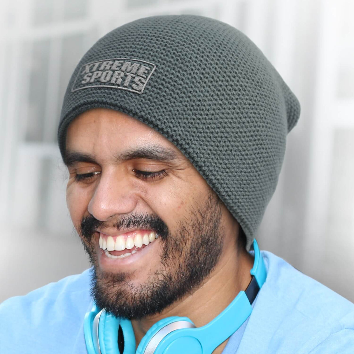 Montana Garter Knit Beanie - Embroidered