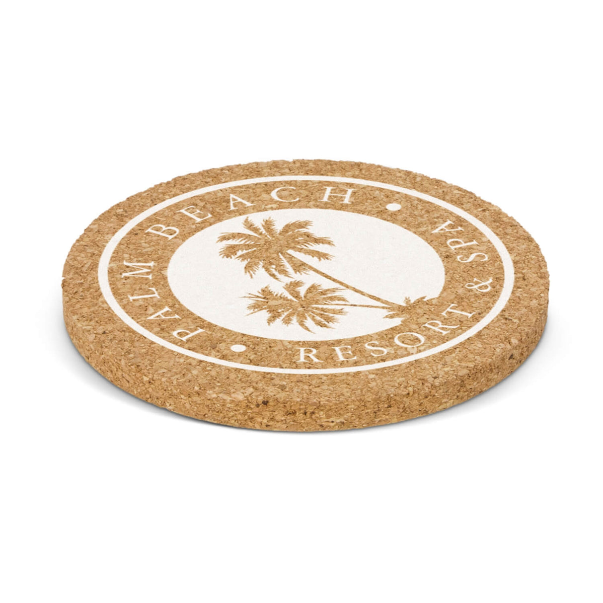 Oak Cork Coaster Round