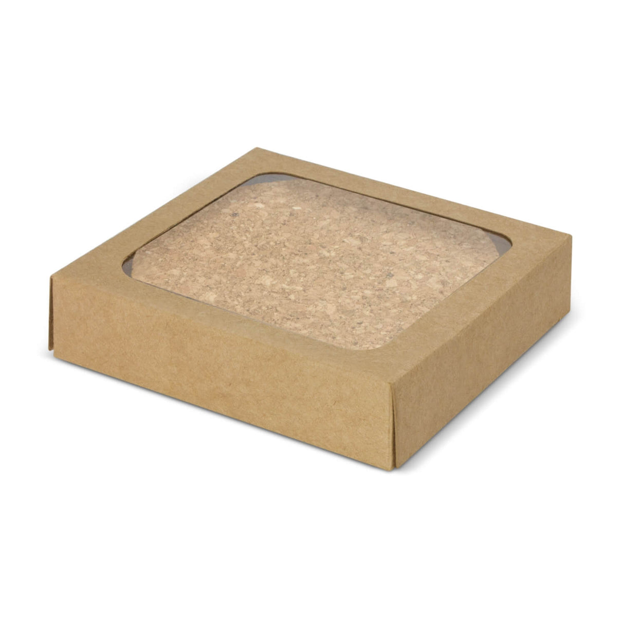 Oak Cork Coaster Round Set of 4
