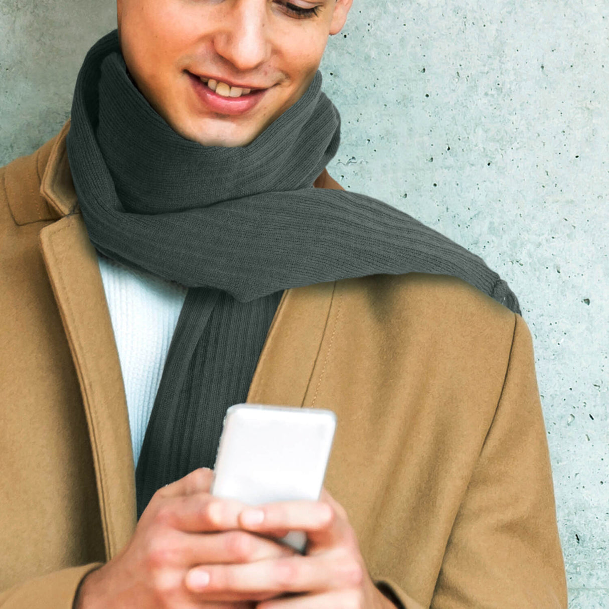 Knit Scarf - Embroidered