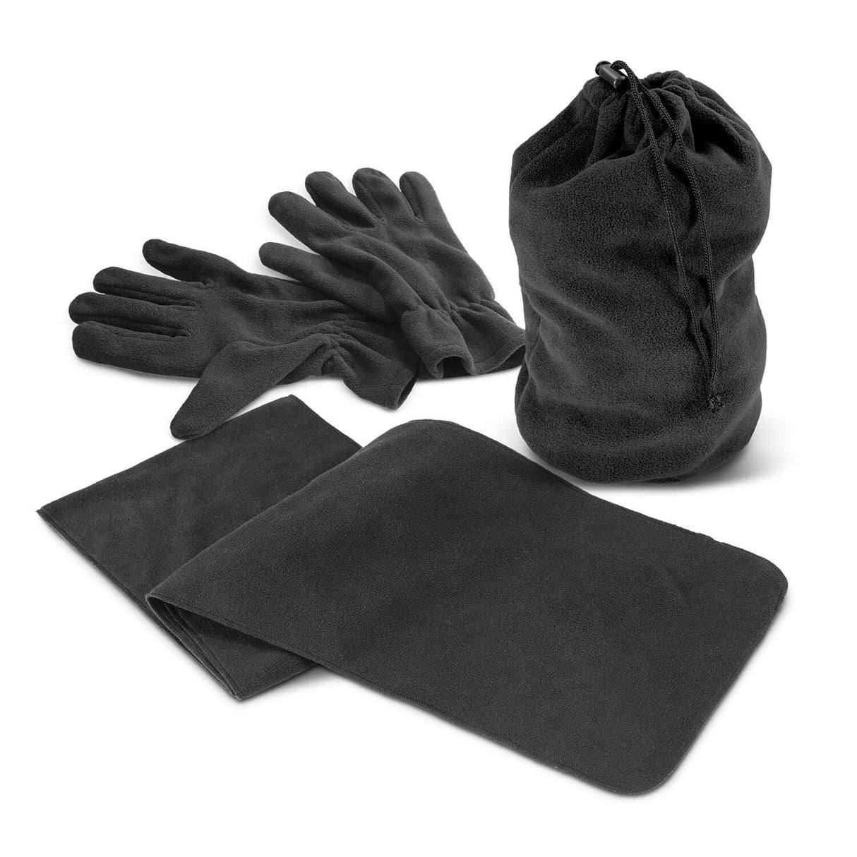 Scarf and Gloves Set - Embroidered