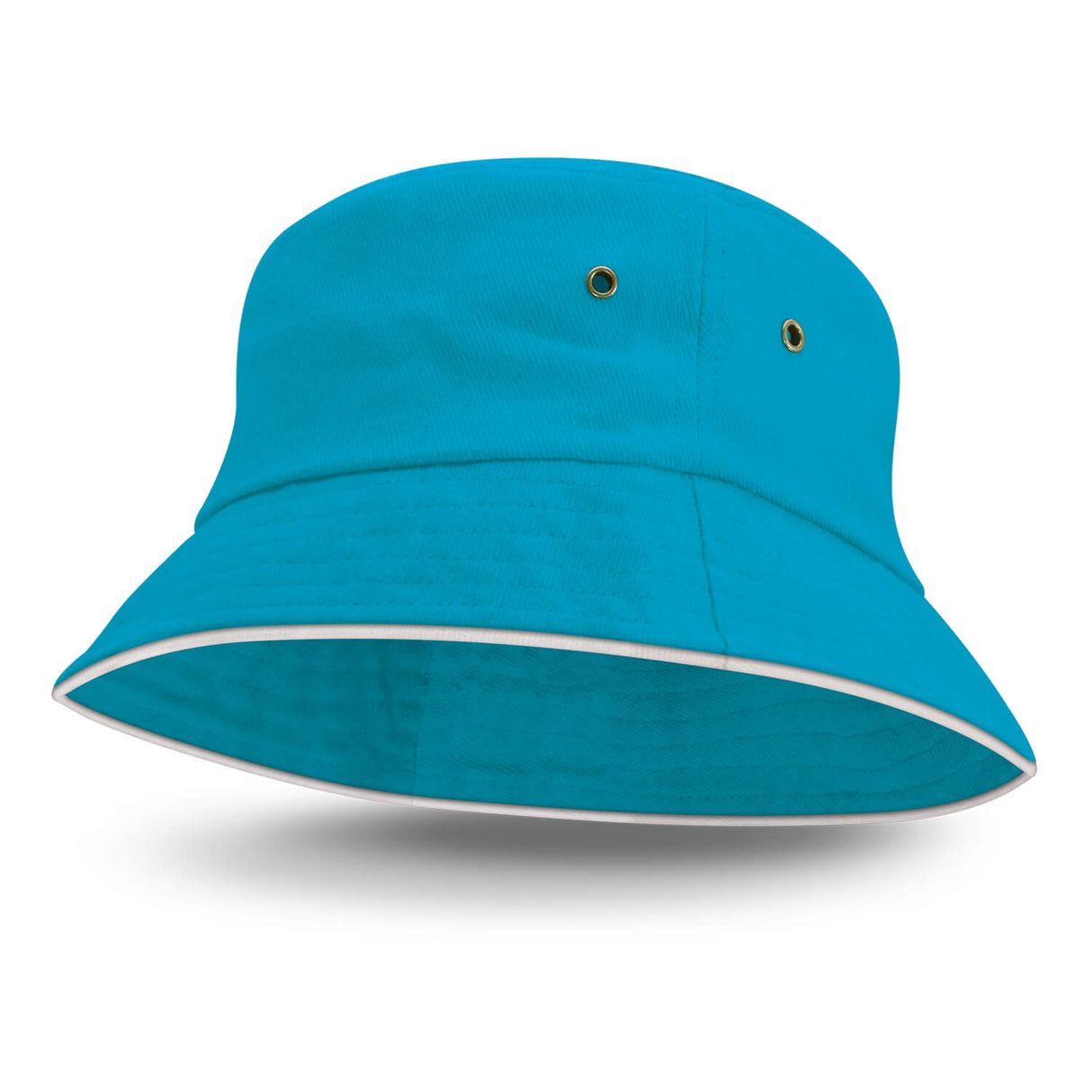 Bucket Hat - White Sandwich Trim - Embroidered