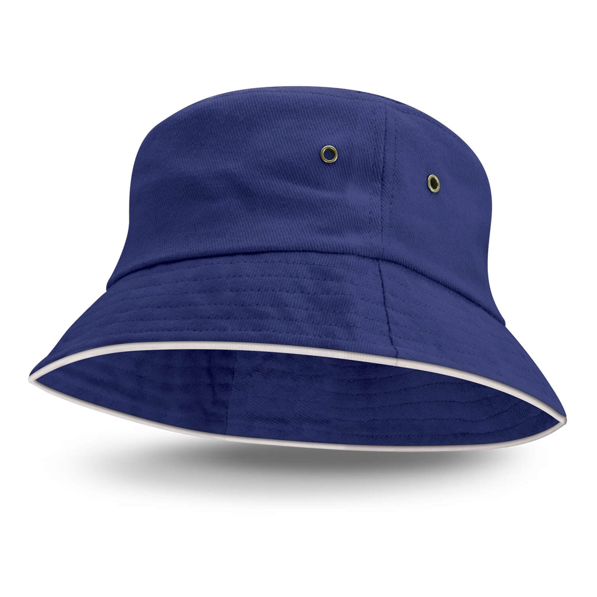Bucket Hat - White Sandwich Trim - Embroidered