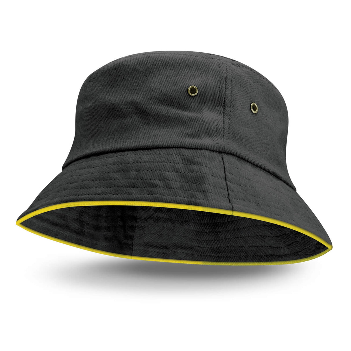 Bucket Hat - Coloured Sandwich Trim - Embroidered