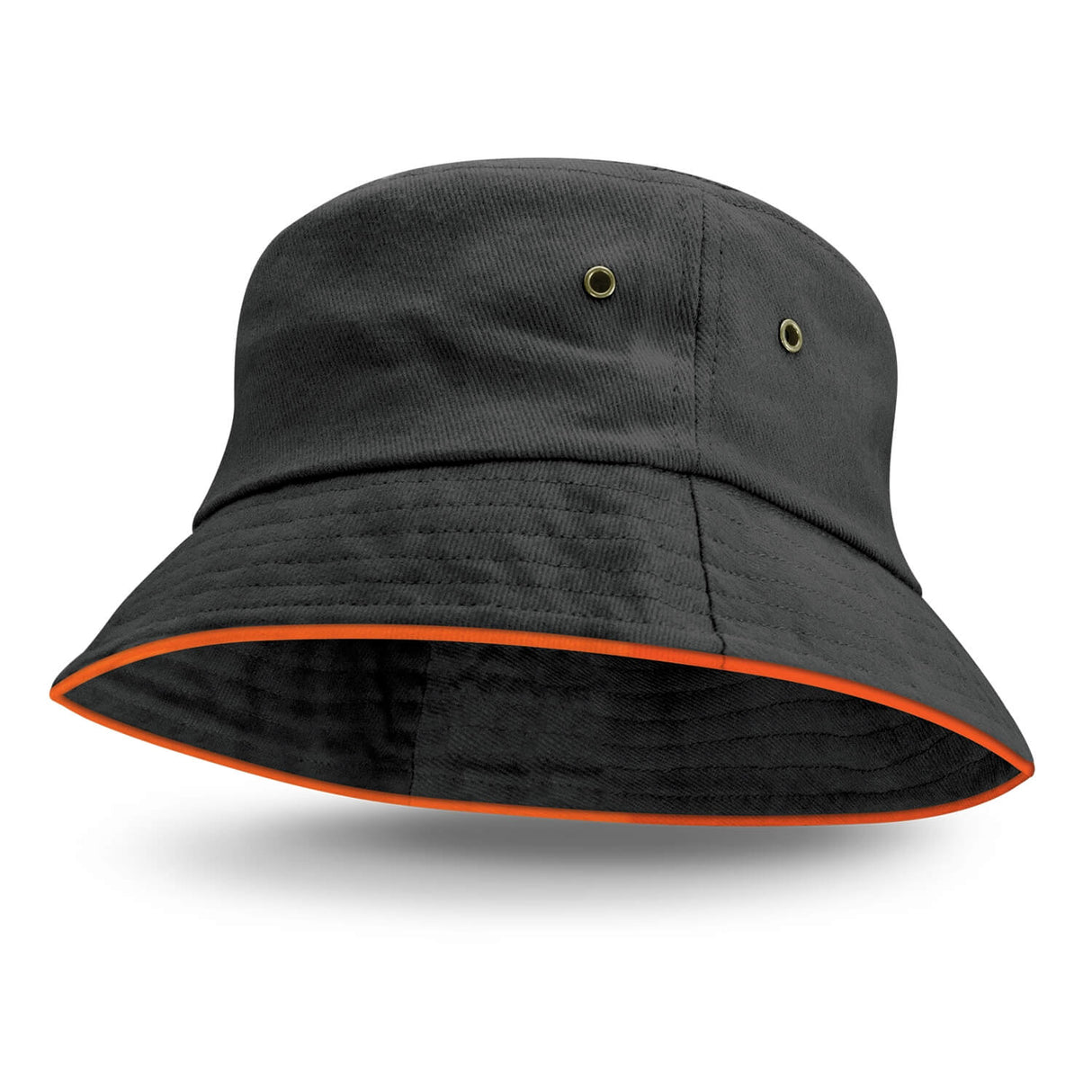 Bucket Hat - Coloured Sandwich Trim - Embroidered