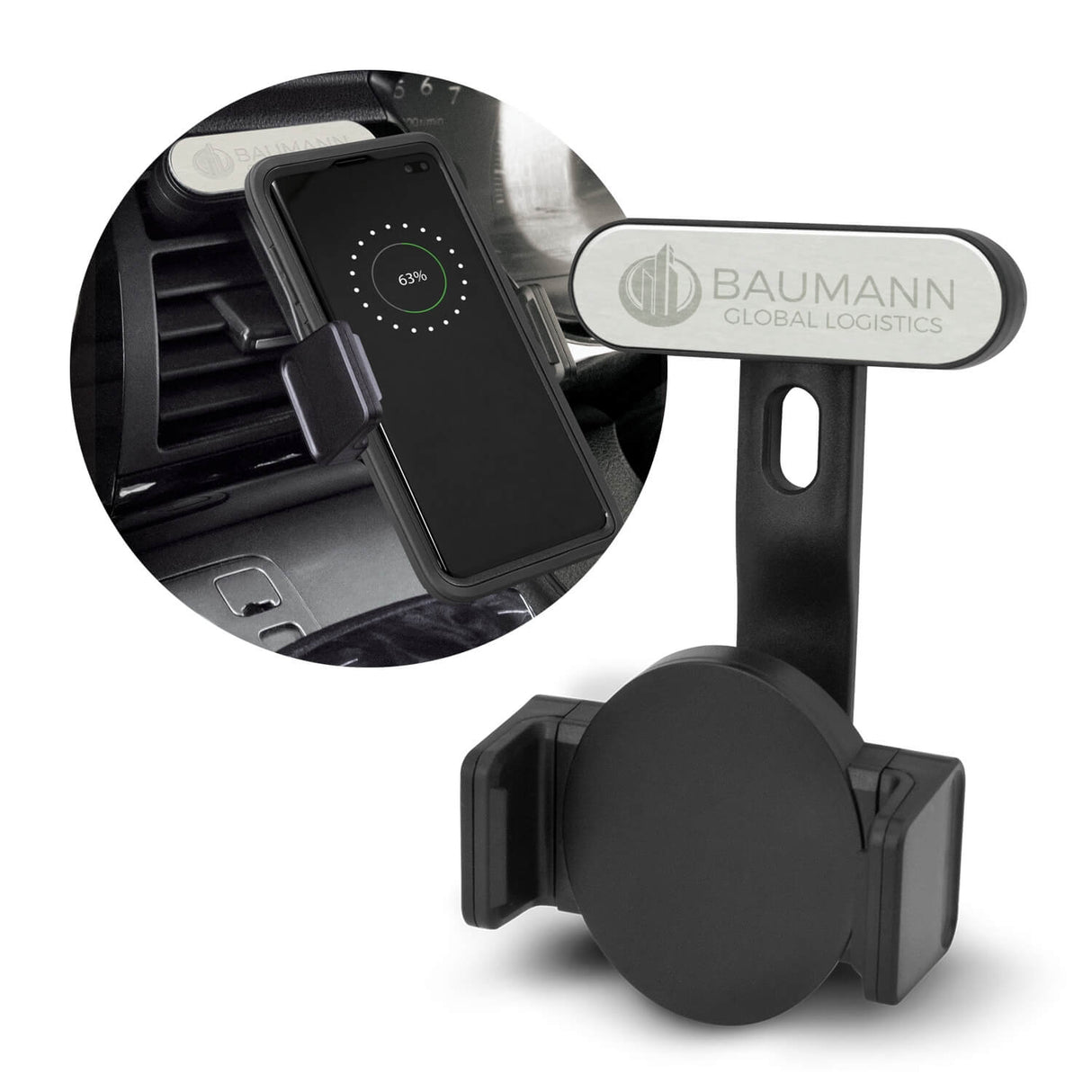 Zeus Wireless Charging Phone Holder- Branded