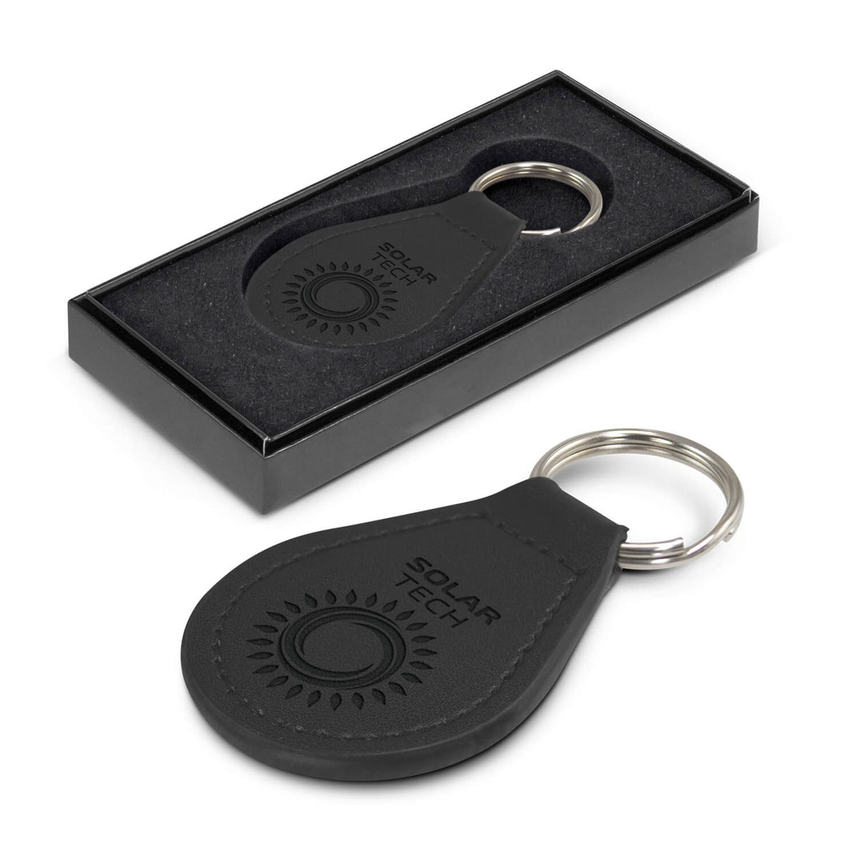 Leather Key Ring Round - Debossing