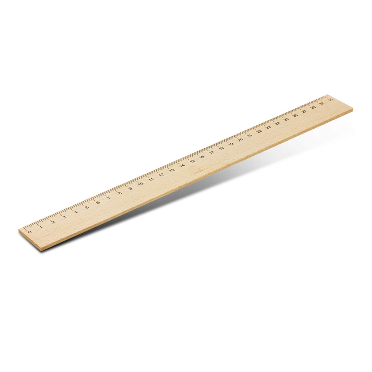 Wooden 30cm Ruler - Branded