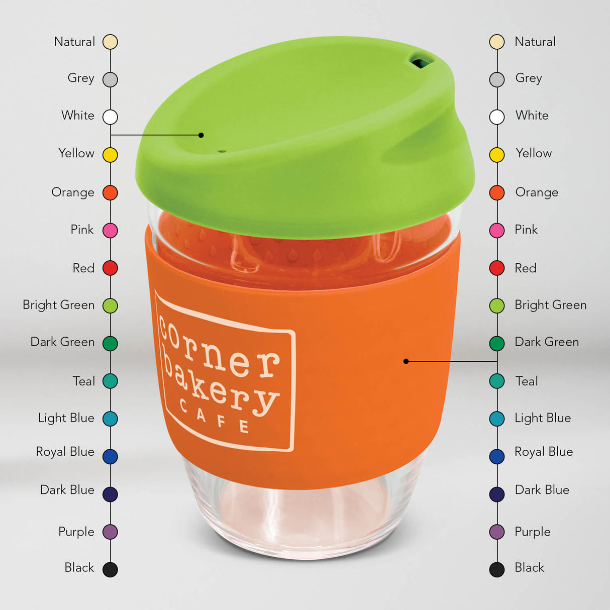 Nova Cup Borosilicate 350ml - Printed