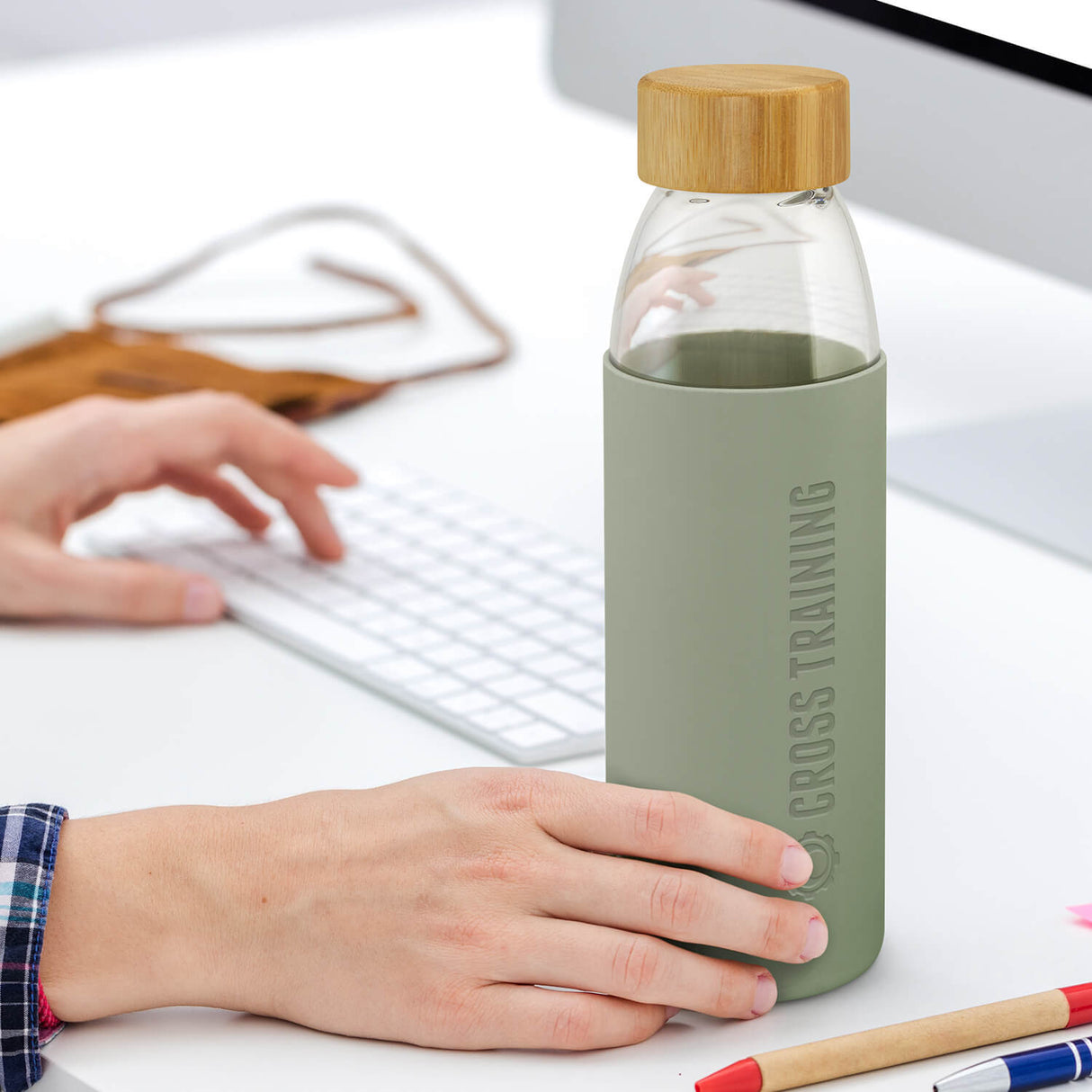 Elegant Glass Custom Drink Bottle 500ml - Printed