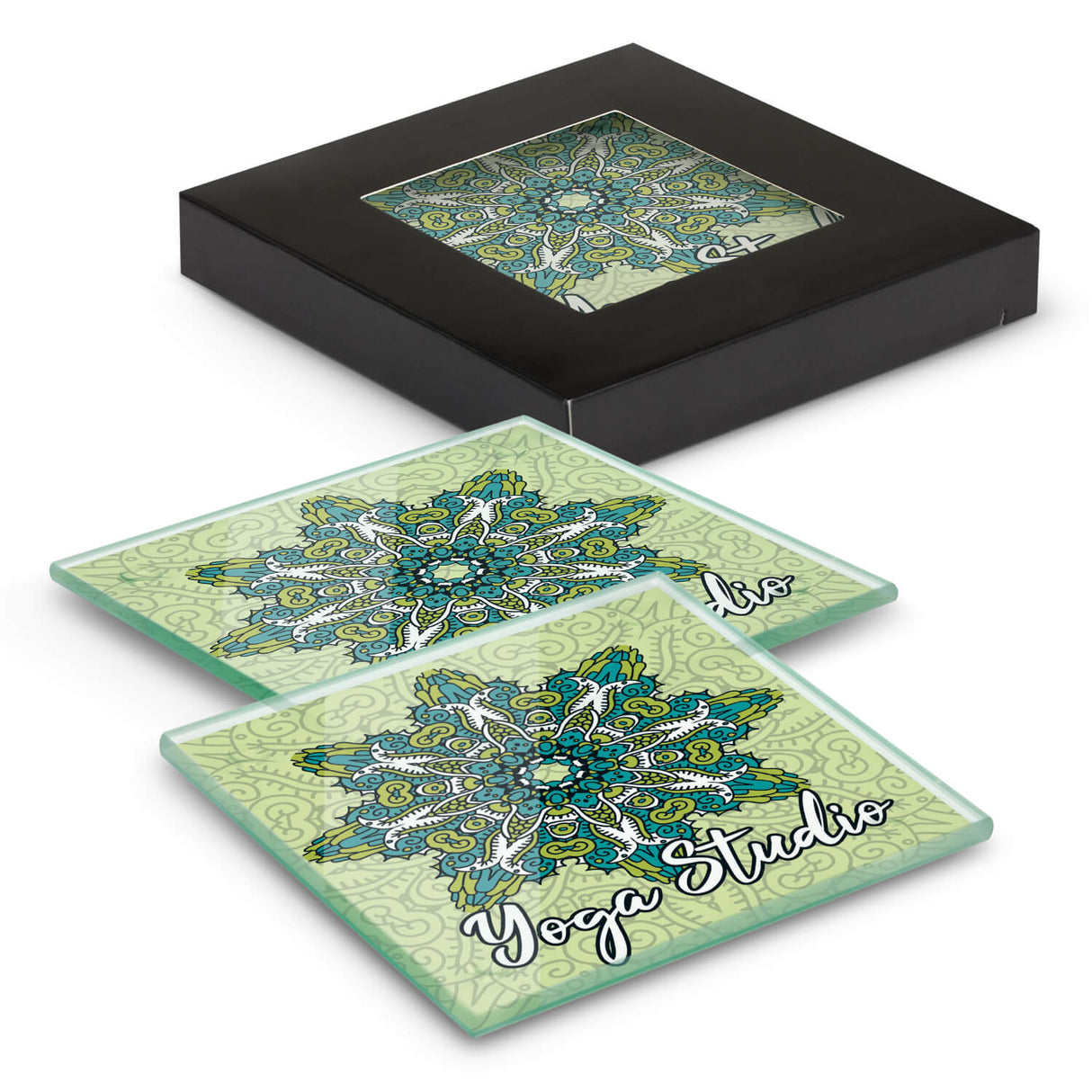 Venice Glass Coaster Set of 2 Square