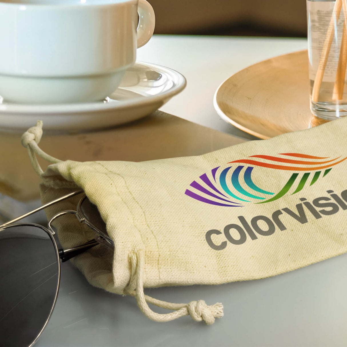 Cotton Sunglass Pouch - Printed