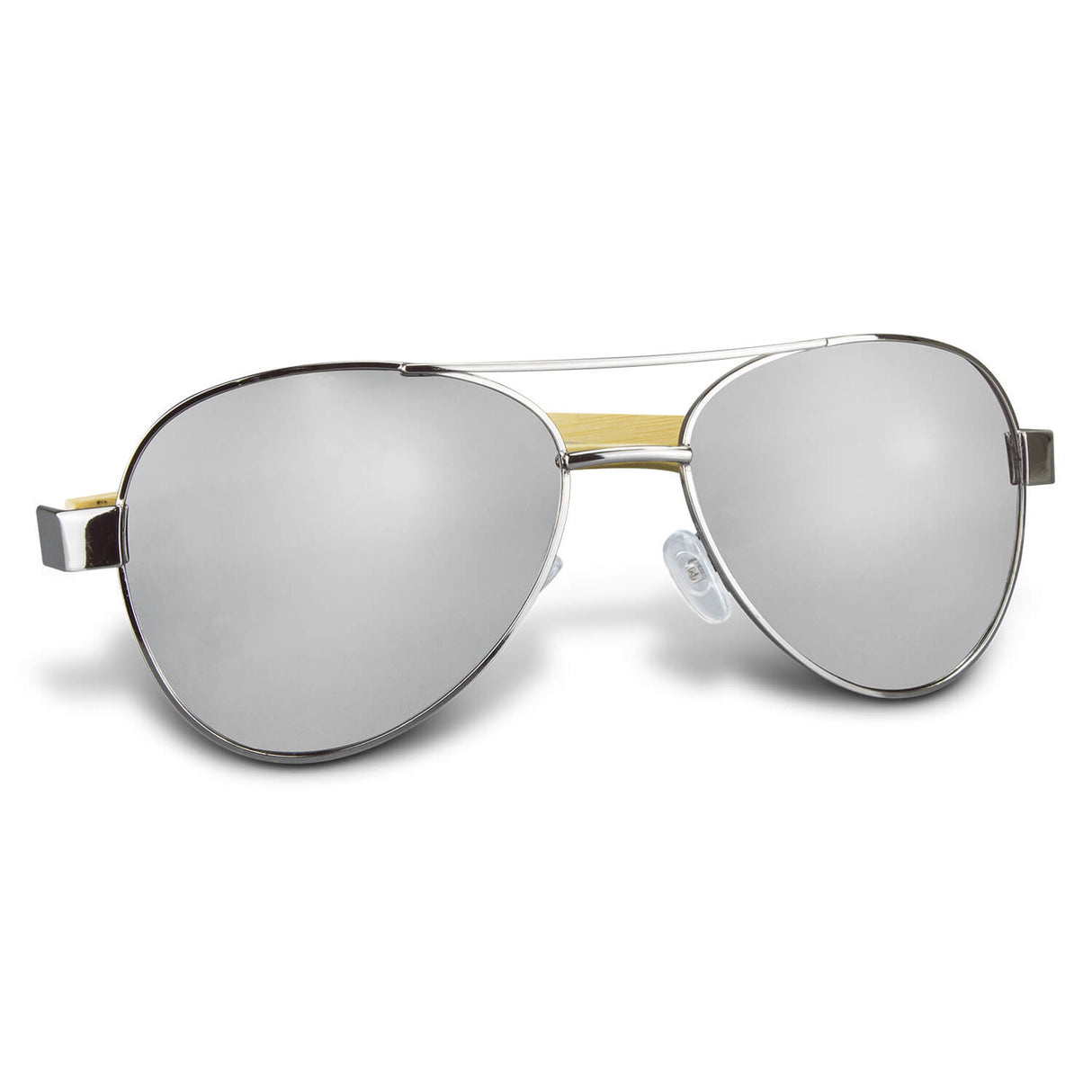 Aviator Mirror Lens Sunglasses Bamboo - Printed