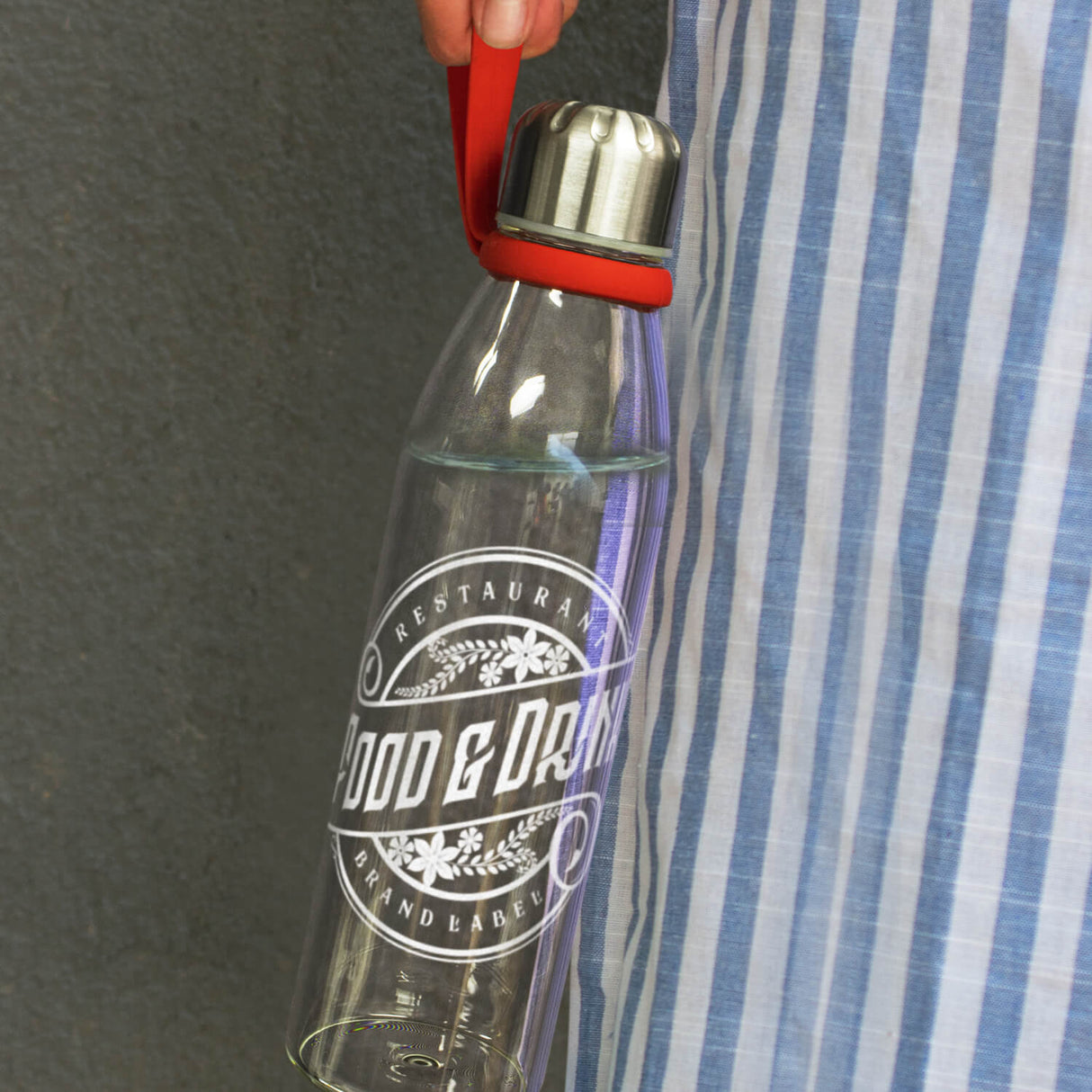 Zen Glass Drink Bottle 600ml - Printed