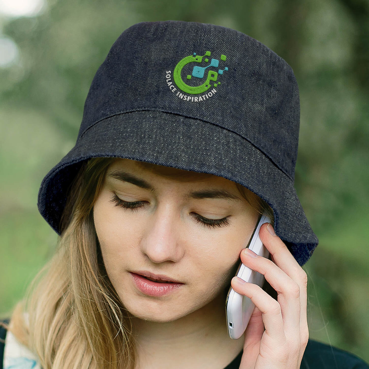 Beverley Denim Bucket Hat - Embroidery