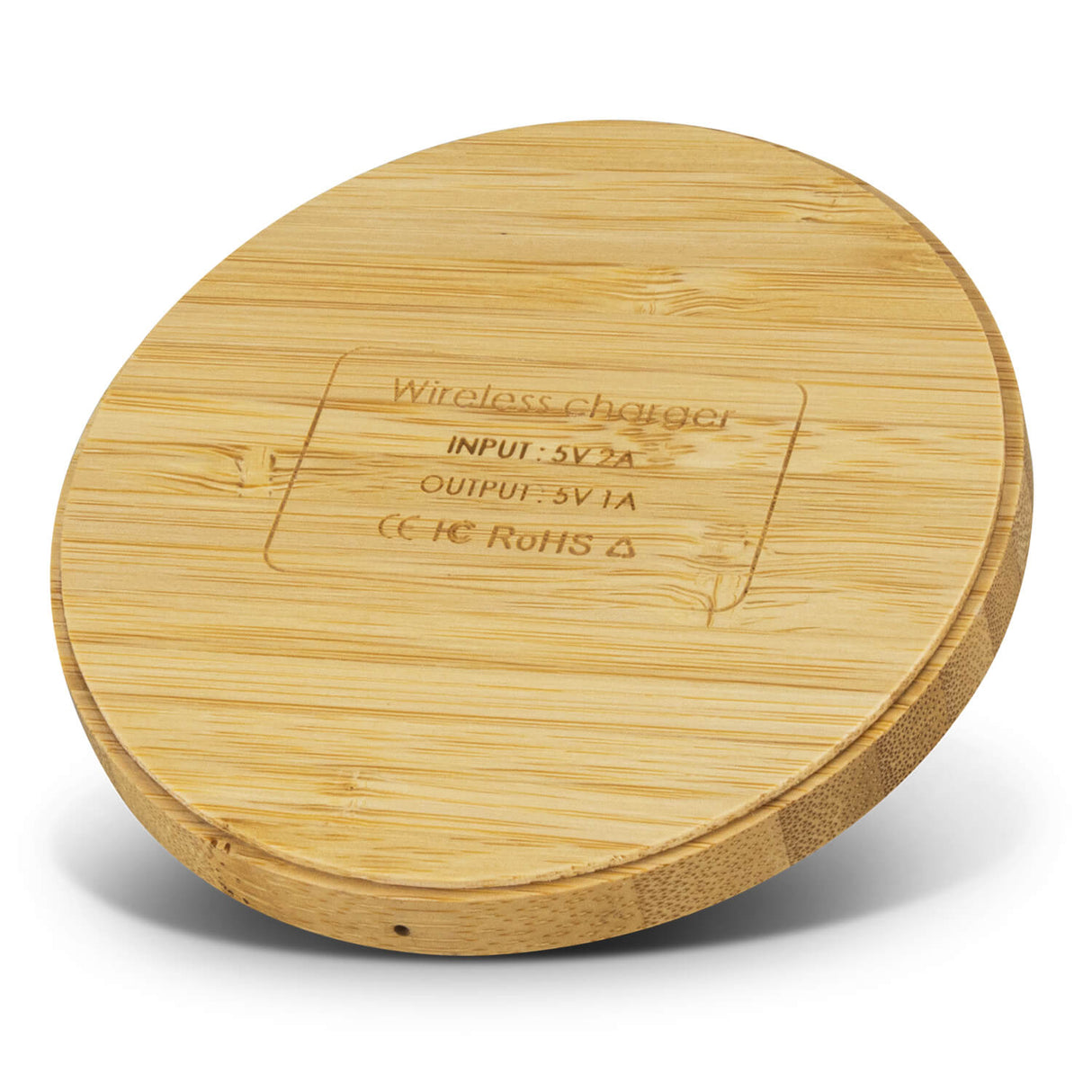 Vita Bamboo Wireless Charger Round - Printed