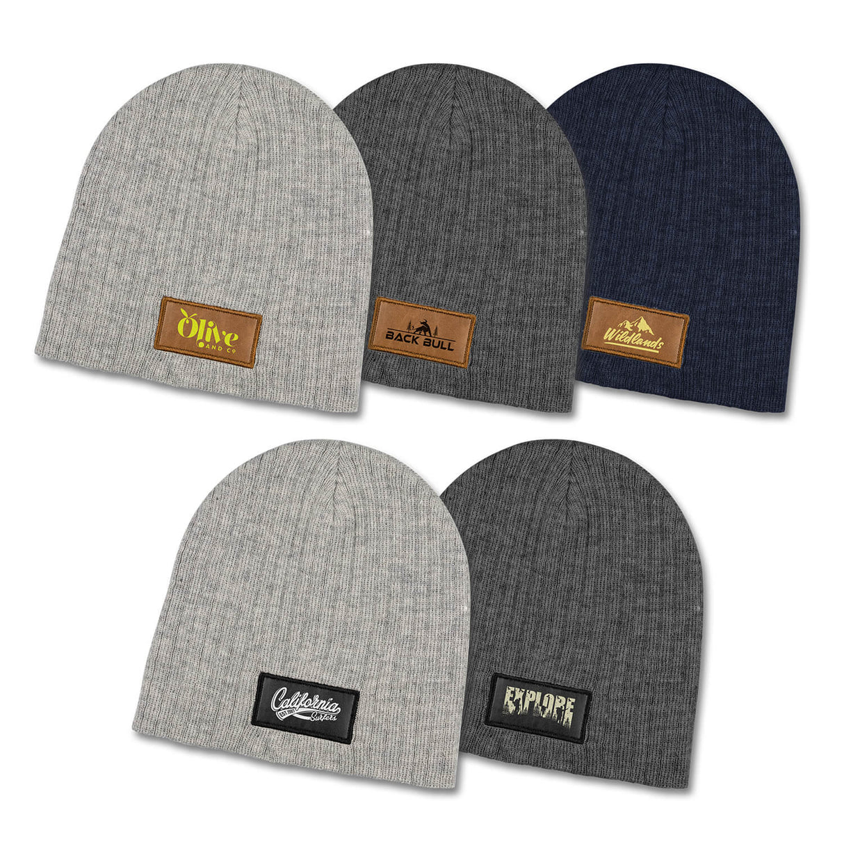 Nebraska Heather Cable Knit Beanie Patch - Printed